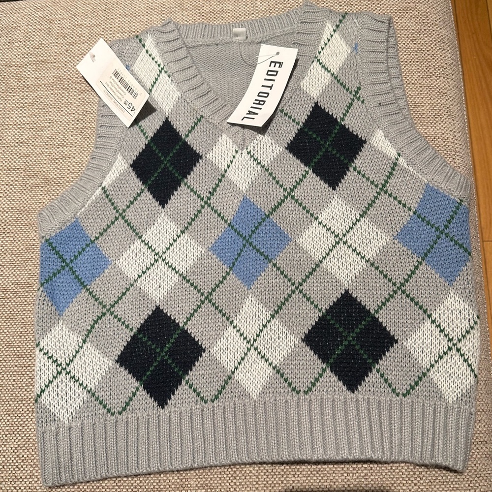 Y2k checkered vest
